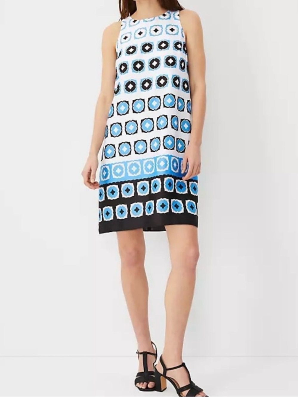 Ann Taylor Geo Halter Swing Dress 10